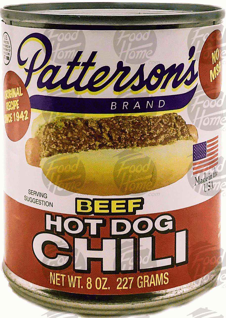 Patterson's  beef hot dog chili Full-Size Picture